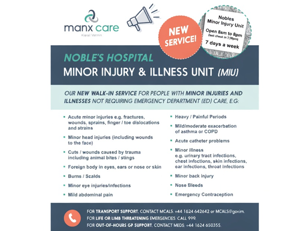 Minor Injuries Unit Information Poster